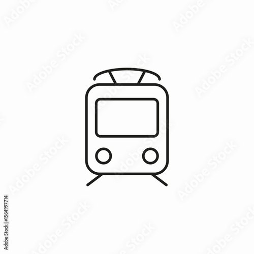 front train view icon sign vector