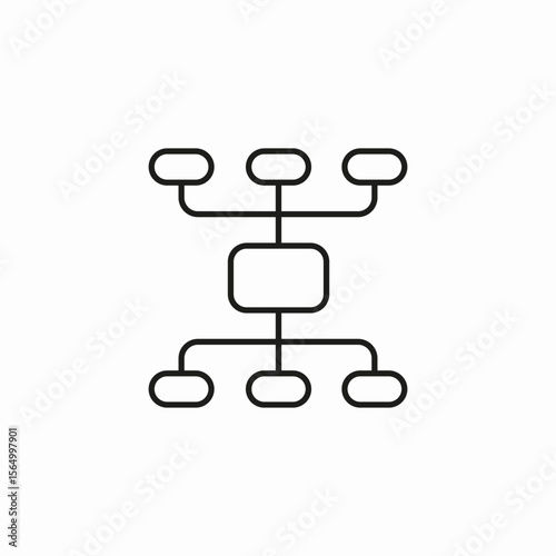 hierarchy structure chart icon sign vector