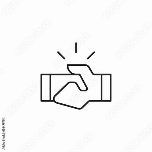 handshake agreement deal icon sign vector