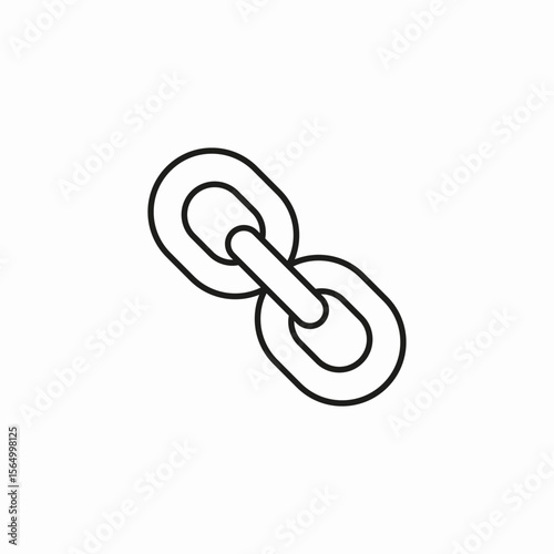 interlocking chain links icon sign vector