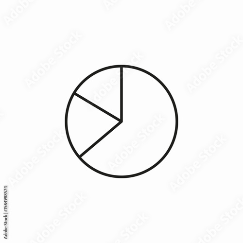 pie chart divided icon sign vector