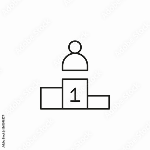 podium winner rank icon sign vector