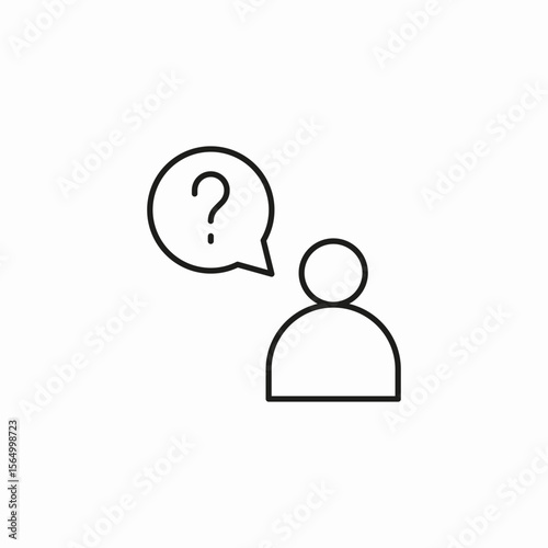 question person query icon sign vector