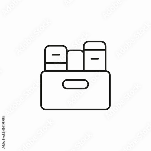 storage box filled icon sign vector