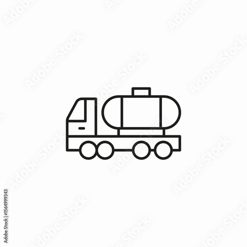 tank truck vehicle icon sign vector