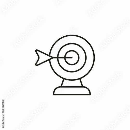 target arrow bullseye icon sign vector