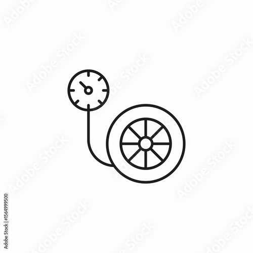 tire pressure gauge icon sign vector