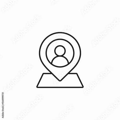 user location pin icon sign vector