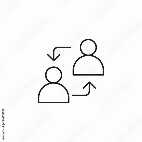 user data exchange icon sign vector