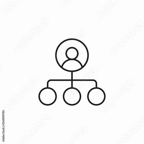 user organizational structure icon sign vector