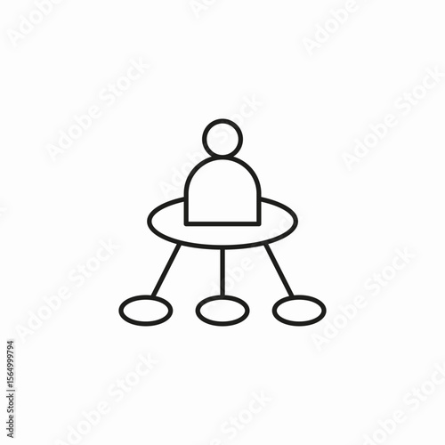 user network distribution icon sign vector