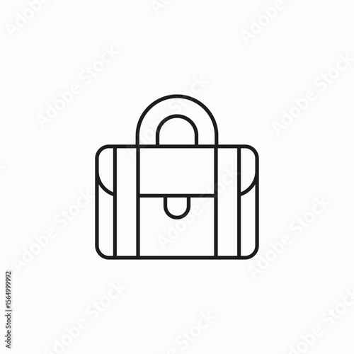 work briefcase bag icon sign vector