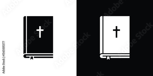 Bible icon silhouette vector flat illustration design pack.