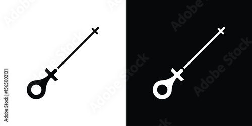 Car dipstick icon silhouette vector flat illustration design pack.