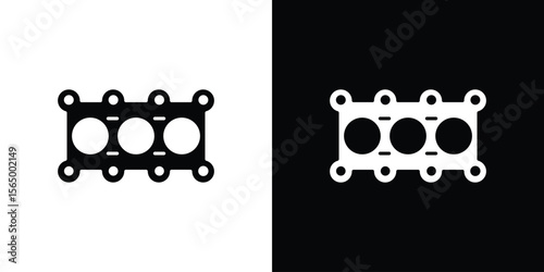 Car gasket icon silhouette vector flat illustration design pack.
