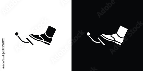 car pedal icon silhouette vector flat illustration design pack.