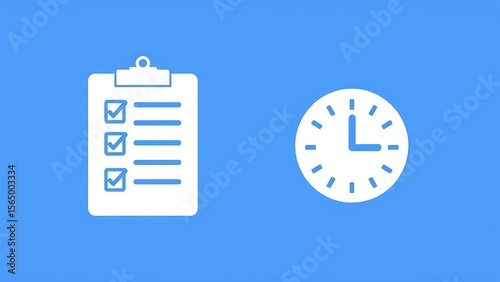Modern Checklist Icon: Time Management, Productivity, and Efficiency Concept