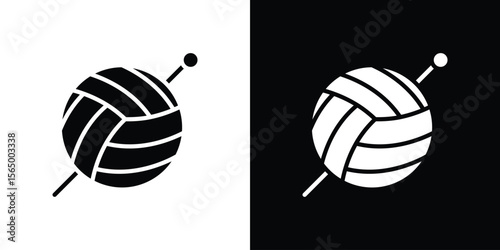 Crochet icon silhouette vector flat illustration design pack.