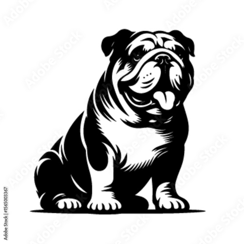 Savage Bulldog Vector – Bold and Intimidating Dog Illustration