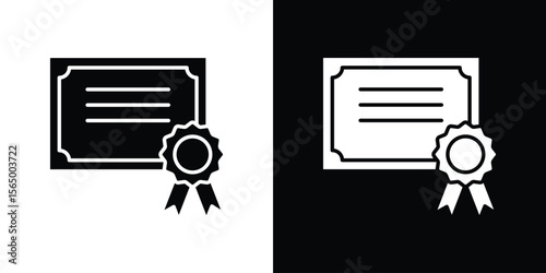 Diploma icon silhouette vector flat illustration design pack.