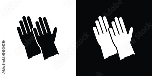 Gloves icon silhouette vector flat illustration design pack.