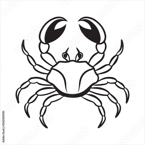 Wallpaper Mural crab silhouette vector illustration Torontodigital.ca