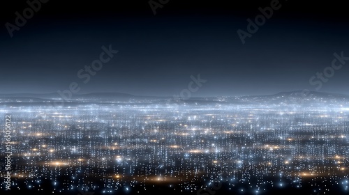 Wallpaper Mural Futuristic Cityscape Lights Night Abstract Background. Torontodigital.ca