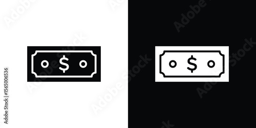 Money icon silhouette vector flat illustration design pack.