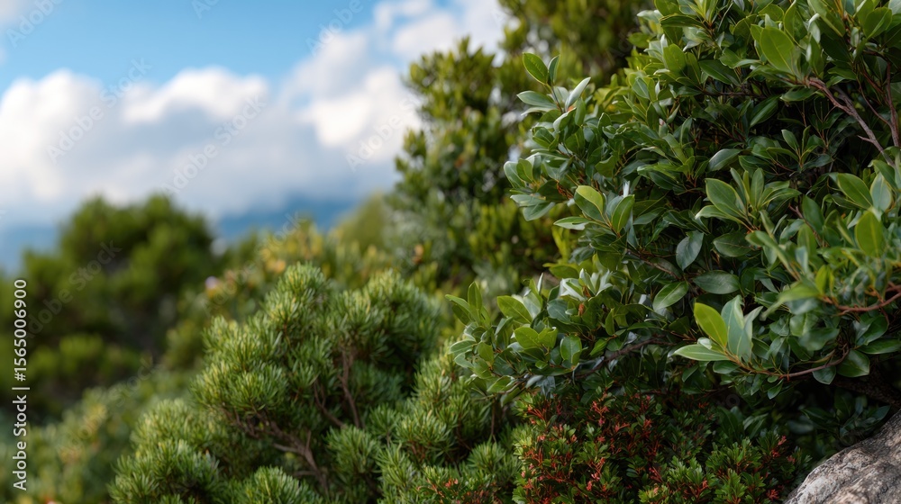 Obraz premium Natural Green Shrubs in Outdoor Setting