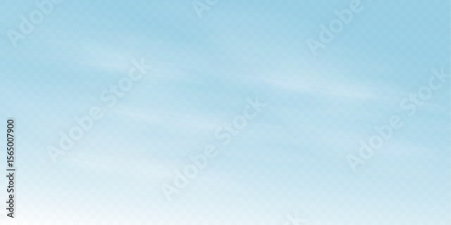 Gentle Morning Sky with Soft White Clouds and Transparent Blue Gradient Atmosphere for Peaceful, Dreamy, and Calm Background Design or Natural Scene
