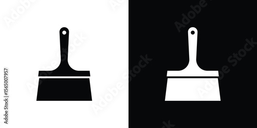 Putty knife icon silhouette vector flat illustration design pack.