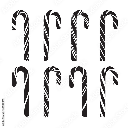 candy canes seamless pattern