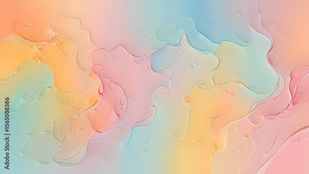 Fototapeta premium Dreamy Gradient Liquid Flow