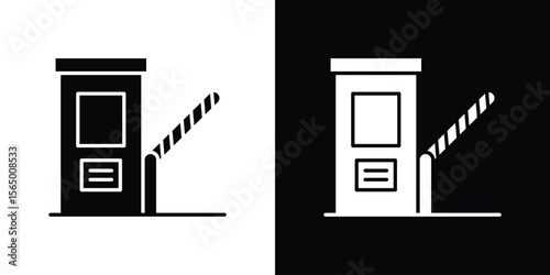 Road toll icon silhouette vector flat illustration design pack.