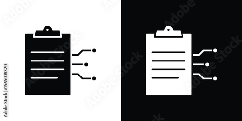 Smart contract icon silhouette vector flat illustration design pack.