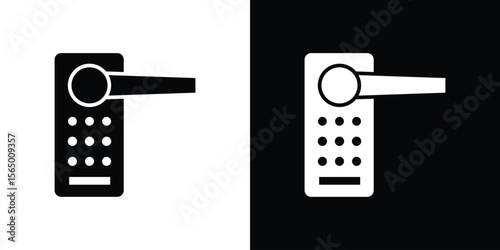 Smart lock icon silhouette vector flat illustration design pack.