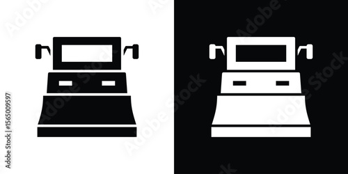 Snowplow icon silhouette vector flat illustration design pack.