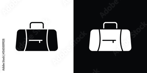 Sports bag icon silhouette vector flat illustration design pack.