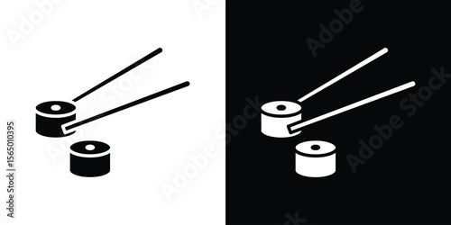 Sushi icon silhouette vector flat illustration design pack.