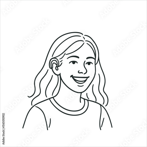 Smiling with Hearing Aid