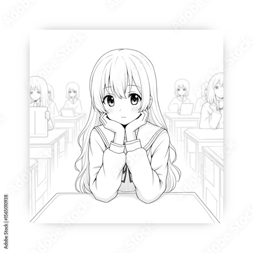 Ai genarate anime black and white