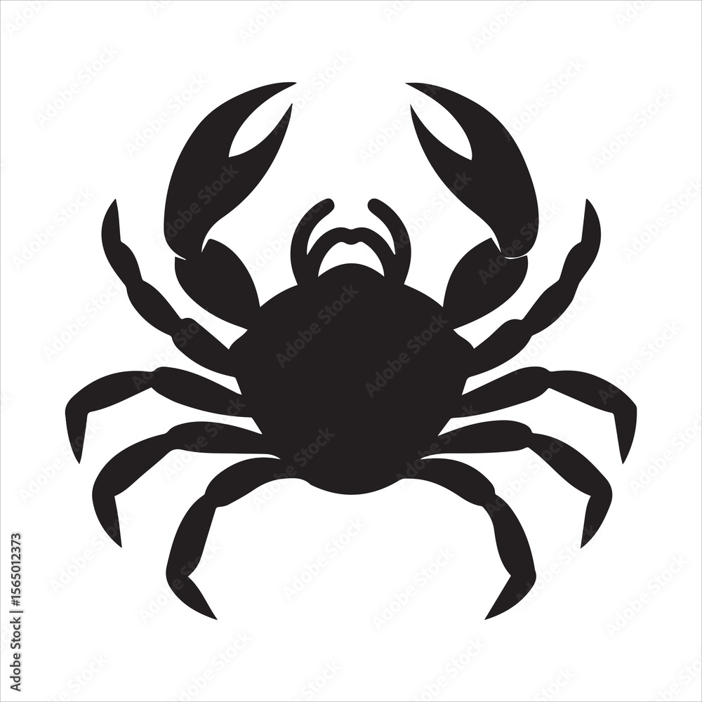 crab silhouette vector illustration crab silhouette vector illustration