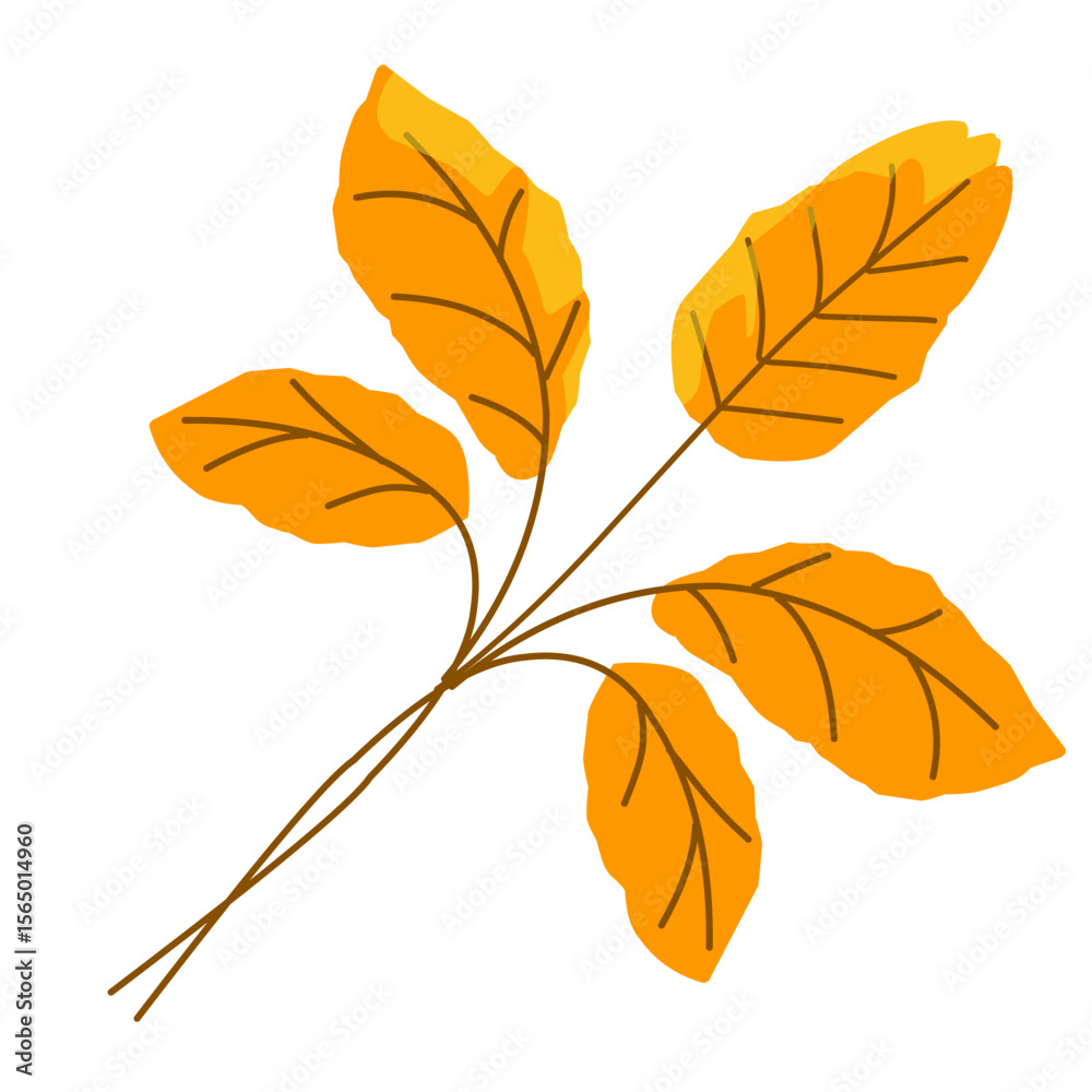 Naklejka premium autumn leaves vector illustration,autumn plants,dry leaves falling from trees