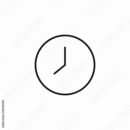 analog clock face icon sign vector