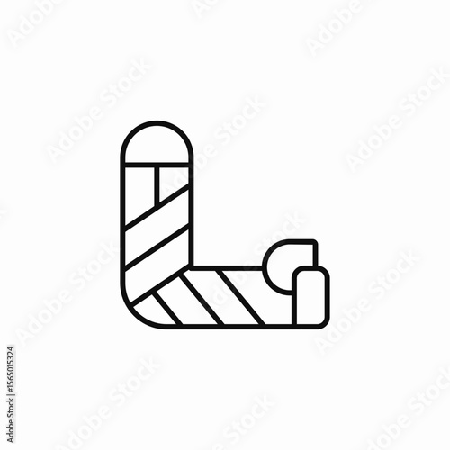 arm leg cast icon sign vector