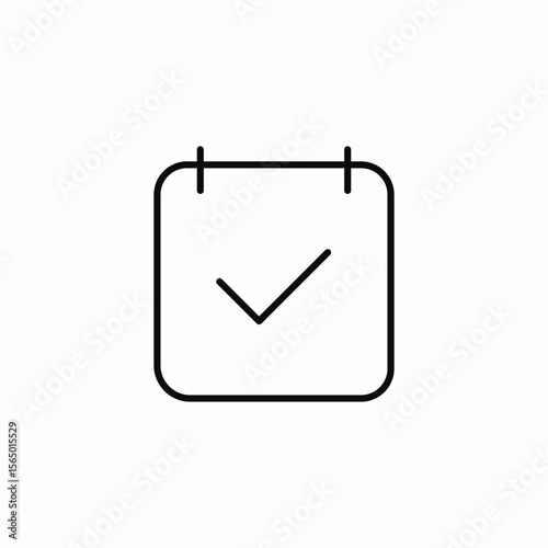 calendar checkmark date icon sign vector