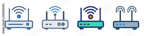 Modern wireless routers, emphasizing connectivity and technology