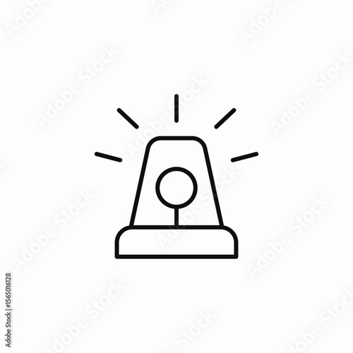 emergency alert siren icon sign vector