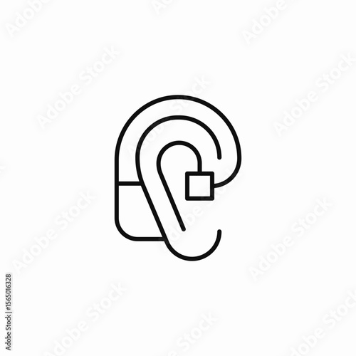 hearing aid device icon sign vector