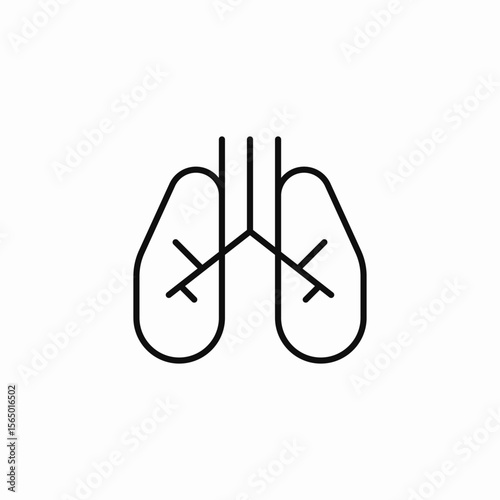 human lungs organ icon sign vector
